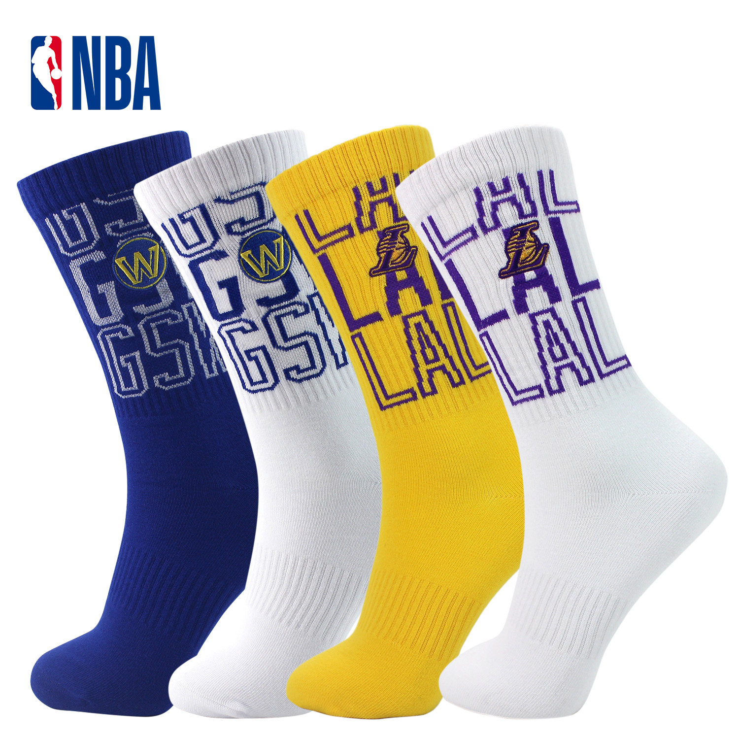 NBA湖人勇士袜子男高筒休闲运动袜棉透气吸汗春夏跑步训练篮球袜