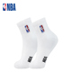 NBA袜子男士 中筒篮球运动袜女生秋冬休闲跑步吸汗透气棉舒适2双装