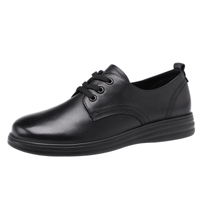 平底女鞋红蜻蜓头层皮小皮鞋英伦