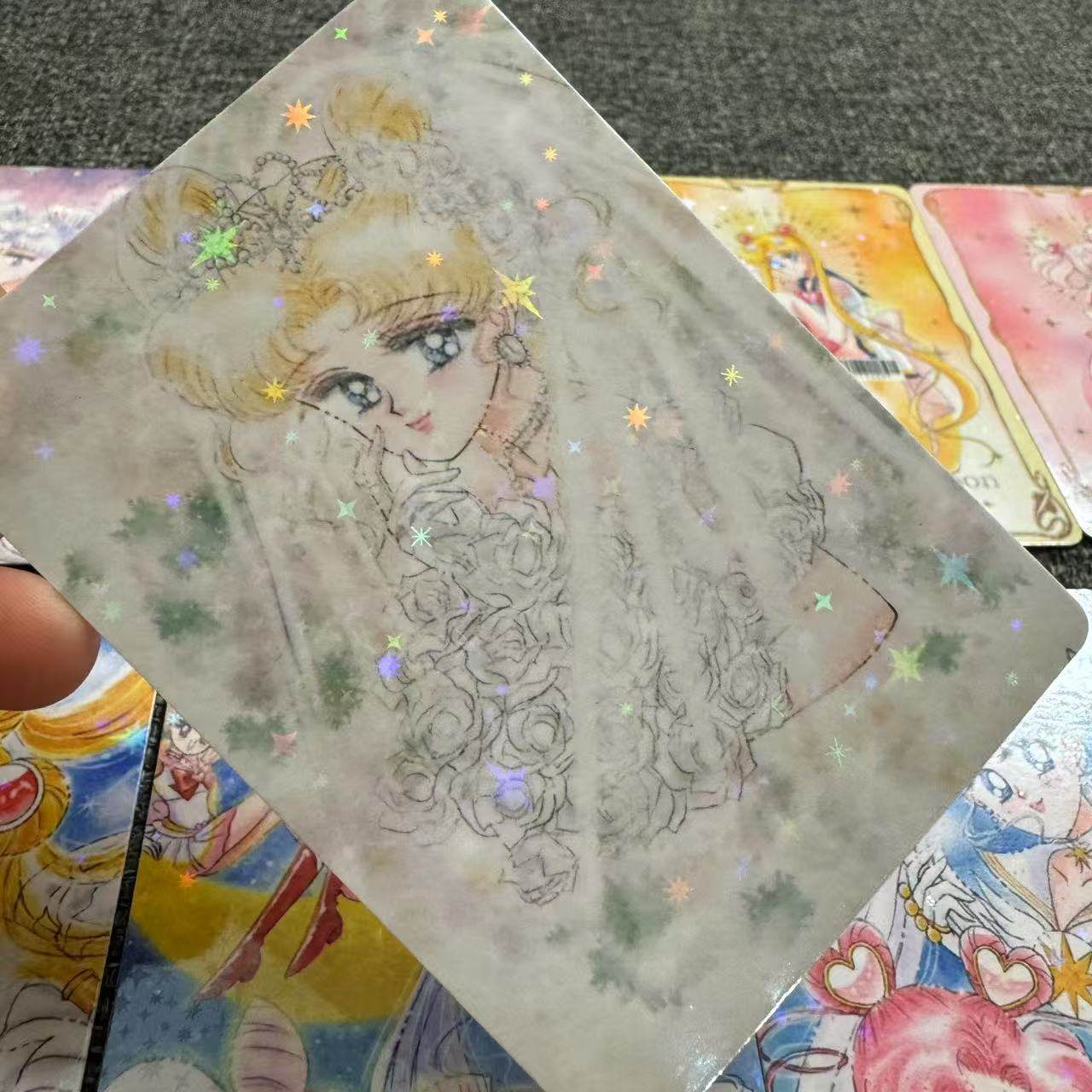 Sailor Moon Naoko Takeuchi Sailor Moon Hand-drawn original drawing style Little Rabbit anime flash card