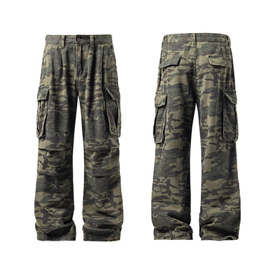 男士潮牌复古阔腿直筒休闲裤