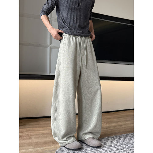 NOLOGOPLUS男士阔腿弯刀休闲裤