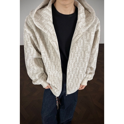 NOLOGOPLUS连帽卫衣男士外套