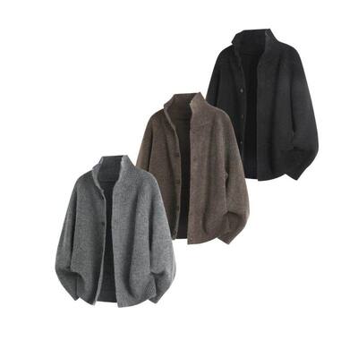 NOLOGOPLUS开衫纽扣男毛衣外套