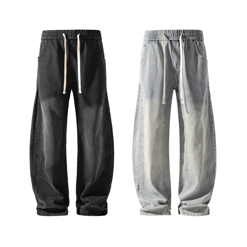 2025冬季款男士运动裤弯刀牛仔裤