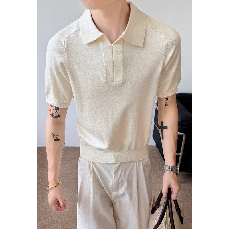 NOLOGOPLUS男士POLO针织衫短袖图片