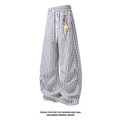 NOLOGOPLUS弯刀裤男生直筒长裤