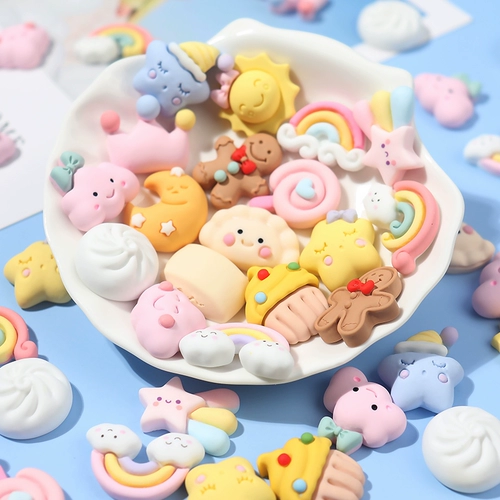 Радужный кремовый чехол для телефона, аксессуар для волос ручной работы