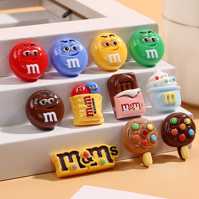 表情圆形m豆树脂配件手工材料diy