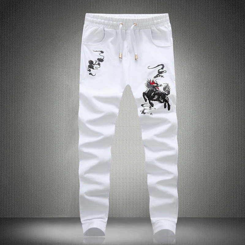 Chinese style new pattern Embroidery unicorn trousers summer Large Casual pants Youth Self cultivation Sports pants trousersin the Men's clothing, Casual pants  category - from Buy2taobao.com to provide professional Taobao agent buy service