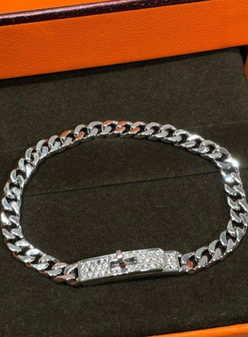 V金镀金纽扣猪鼻子手链高级感女生超闪轻奢18K质感气质小红书热卖