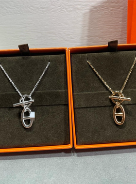 Chaine d'Ancre项链纯银猪鼻子高级感锁骨炼女生超级闪18K气质