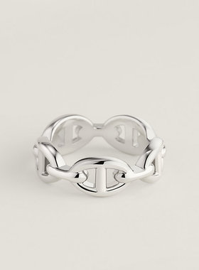 Chaine d'Ancre Enchainee精工版猪鼻子戒指s925银情侣对戒链条