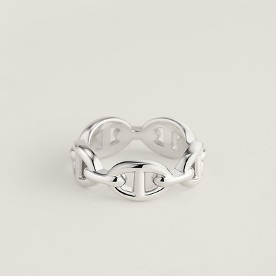 Chaine d'Ancre Enchainee精工版猪鼻子戒指s925银情侣对戒链条