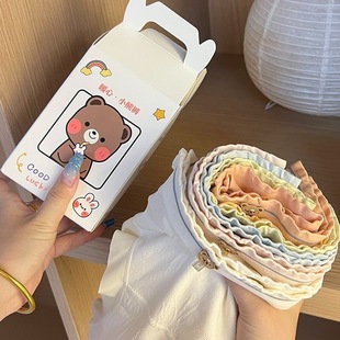 唯亚阁6条礼盒小熊无缝内裤纯棉抑菌底档柔软舒少女高弹中腰四季