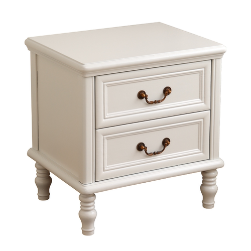 美式实木乡村复古床头柜