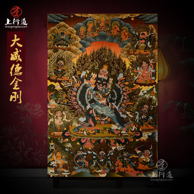 护法像西藏手绘颜料装饰画挂画