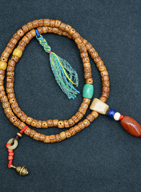 上行道菩提民族风奶油白玉化星月