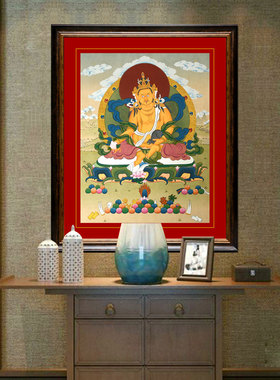 黄财神藏巴拉中式风装饰画挂画