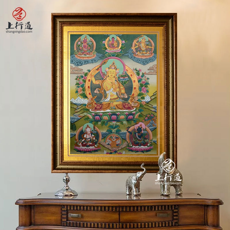 菩萨佛像西藏文殊师利装饰画挂画