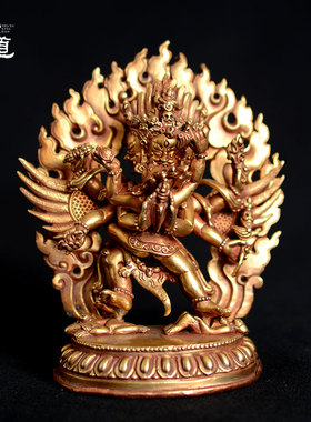 纯铜鎏金密宗佛像尼泊尔手工