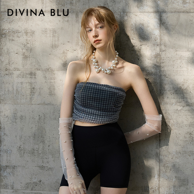 DIVINA BLU迪唯纳25年东京系列网纱抹胸裸感瑜伽内衣运动健身文胸