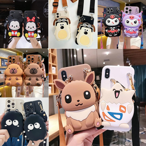 零钱包适用于iPhone18手机壳新款苹果18promax手机套可爱卡通斜跨苹果18pro软外壳斜跨后盖日韩18/18pro女款