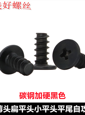 CB大平头薄头扁平头平尾自攻螺丝M1.2M1.6M2.6M3M4 碳钢加硬黑色
