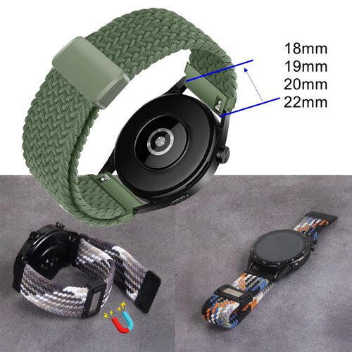 适用fitbit versa3/4编织表带sense2手表带versa2塑胶磁吸扣表带