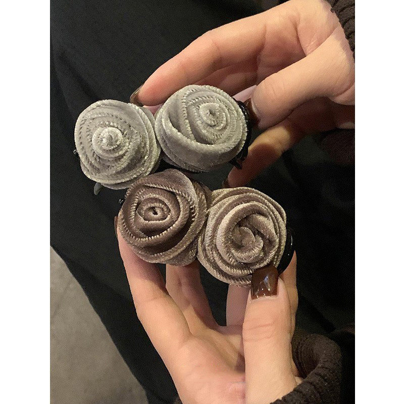 慵懒的马尾夹~法式丝绒玫瑰横夹发抓秋冬简约发夹气质韩国发饰,饰品/流行首饰/时尚饰品新,发饰,淘宝优惠券,粉丝福利购,淘宝优惠卷