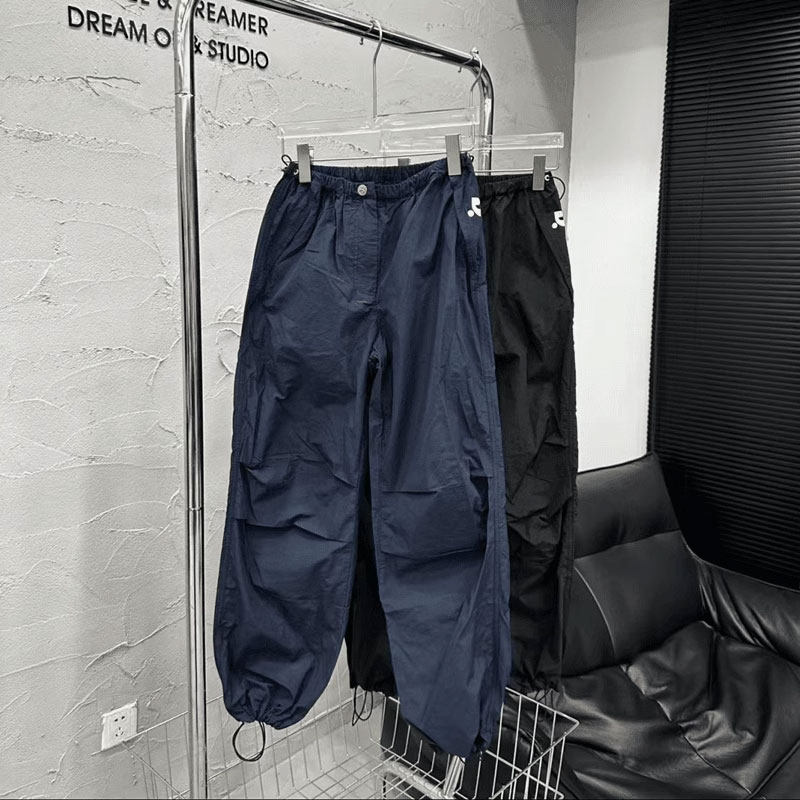 美式工装阔腿裤女夏季薄款2025新款小个子高腰显瘦休闲 速干 干束