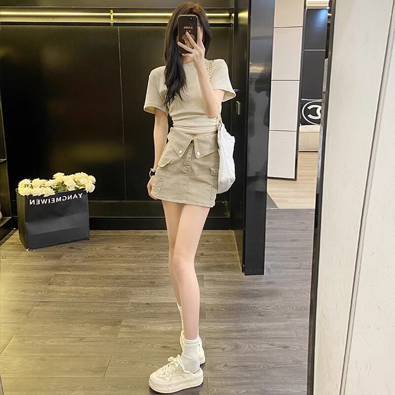 美式牛仔半身裙女夏季薄款2025年新款高腰显瘦小个子a字包臀短裙