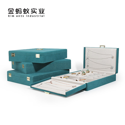 珠宝首饰盒双开带盖项链手镯戒指