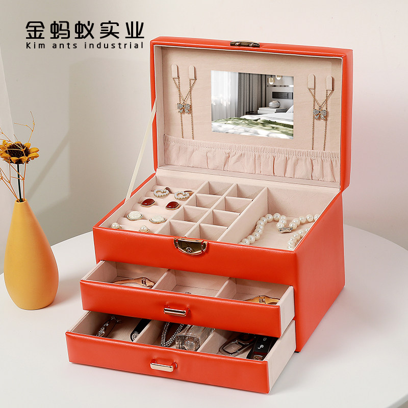 金蚂蚁抽屉式首饰盒收纳盒高级精致大容量首饰箱送女孩子公主礼物,饰品/流行首饰/时尚饰品新,首饰盒,淘宝优惠券,粉丝福利购,淘宝优惠卷