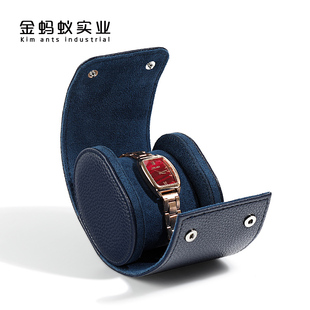 新款高档复古便携式手表盒智能手表防尘收纳盒皮质手表首饰盒