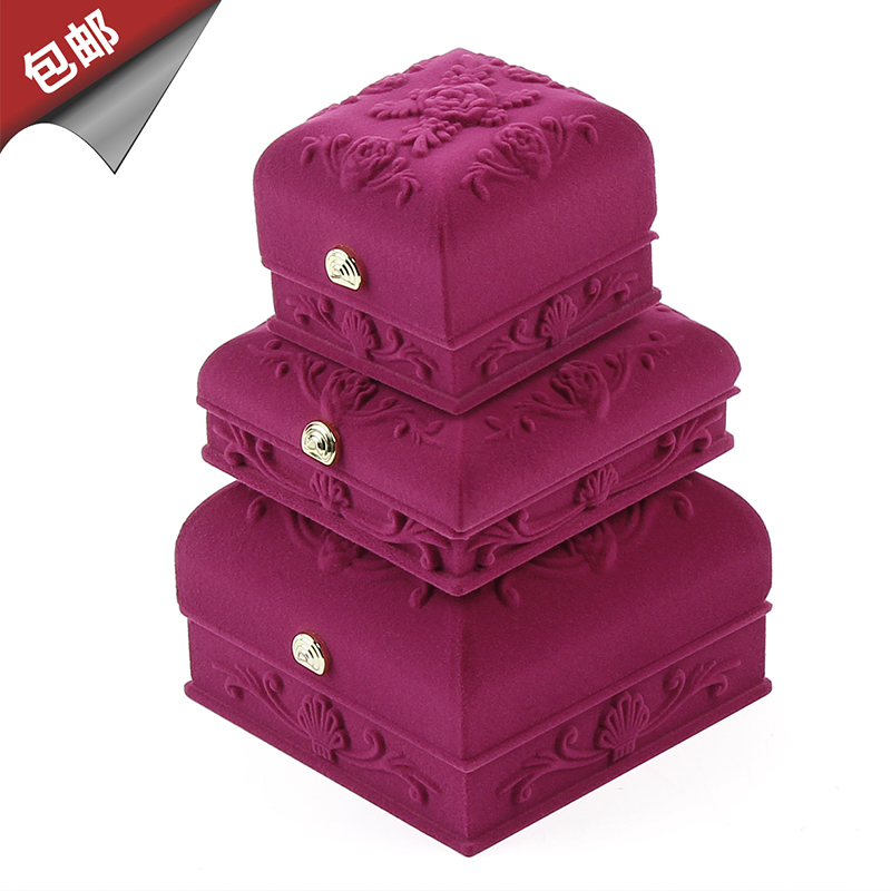 玫瑰印花首饰盒饰品项链手镯吊坠