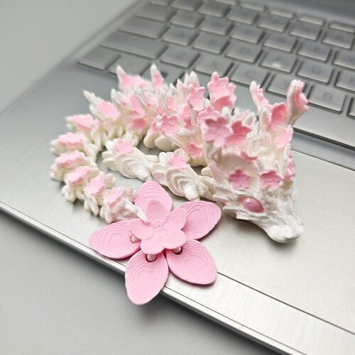 网红3d打印樱花龙玩具模型关节可动仿真动物摆件玩偶手办儿童礼