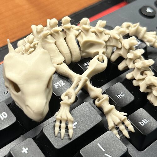 3D打印可动关节铰接骷髅龙骸化石龙骨架创意儿童生日礼物可爱解