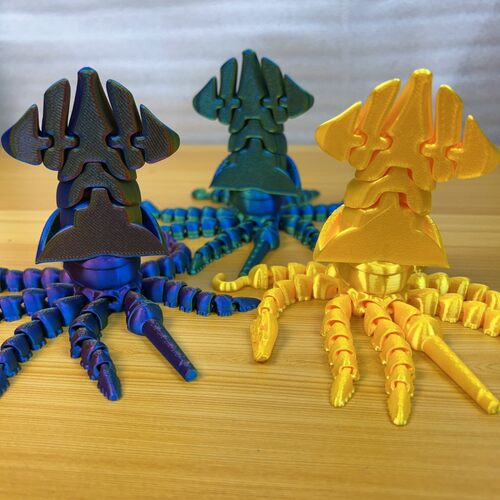 3D打印章鱼模型海盗船长仿真创意关节可动新款礼物儿童网红玩具