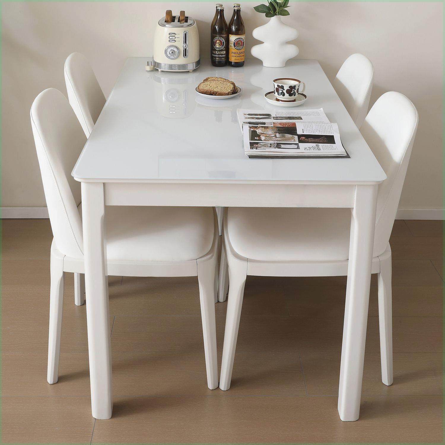 家庭餐桌北欧实木奶油风岩板餐桌椅组合家用小户型吃饭桌子长方形,住宅家具,岩板餐桌,淘宝优惠券,粉丝福利购,淘宝优惠卷