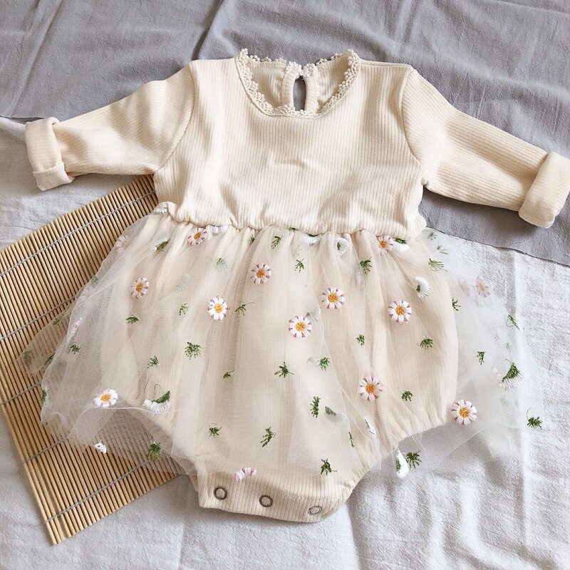 新生儿0-2岁婴童小雏菊蓬蓬哈衣图片