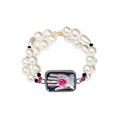 Unlogical Poem小众贝壳雕刻珍珠手链