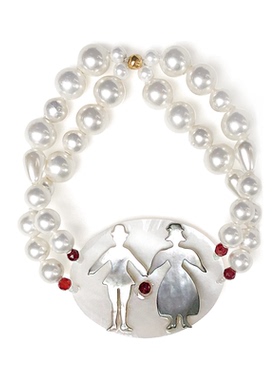 Unlogical Poem宫廷复古华丽天然贝壳雕刻手链