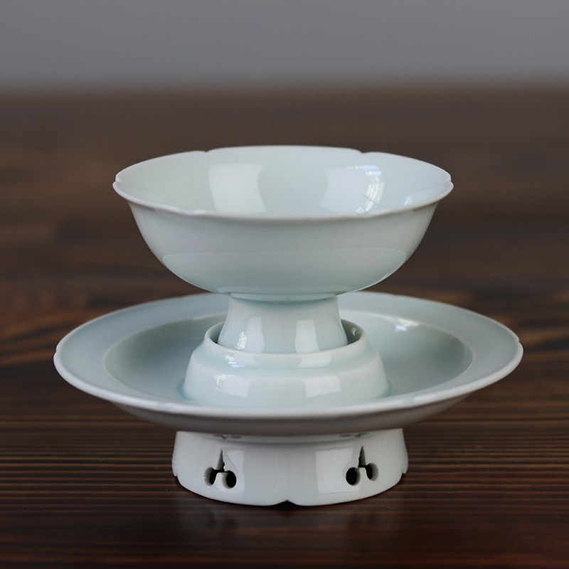 手工仿宋影青陶瓷茶盏杯盏主人盏