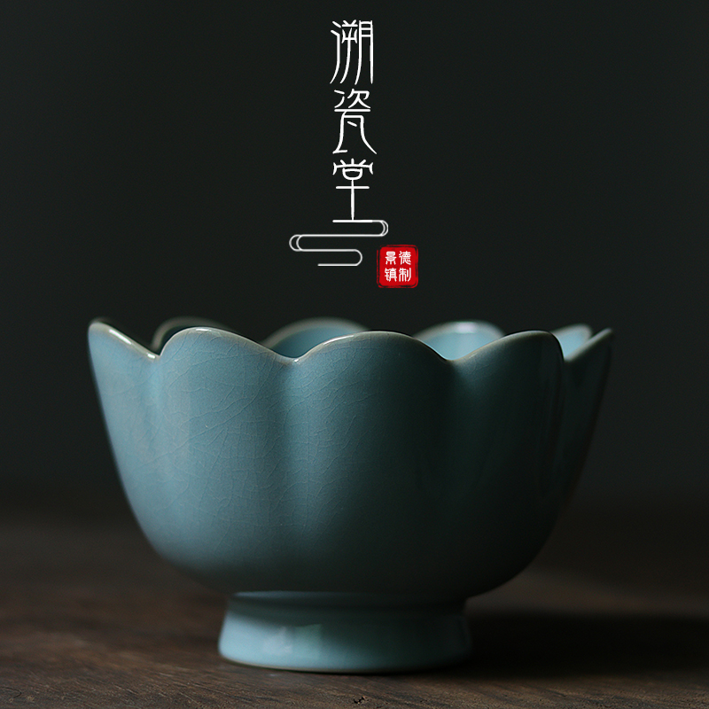 复古仿北宋汝窑莲花式温碗注子酒碗仿宋点茶茶壶温碗茶具茶道配件