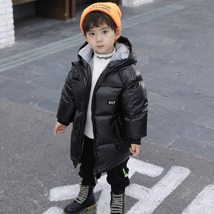 2025新款巴贝加厚免洗男童女童宝宝儿童一岁小童冬装中长款羽绒服