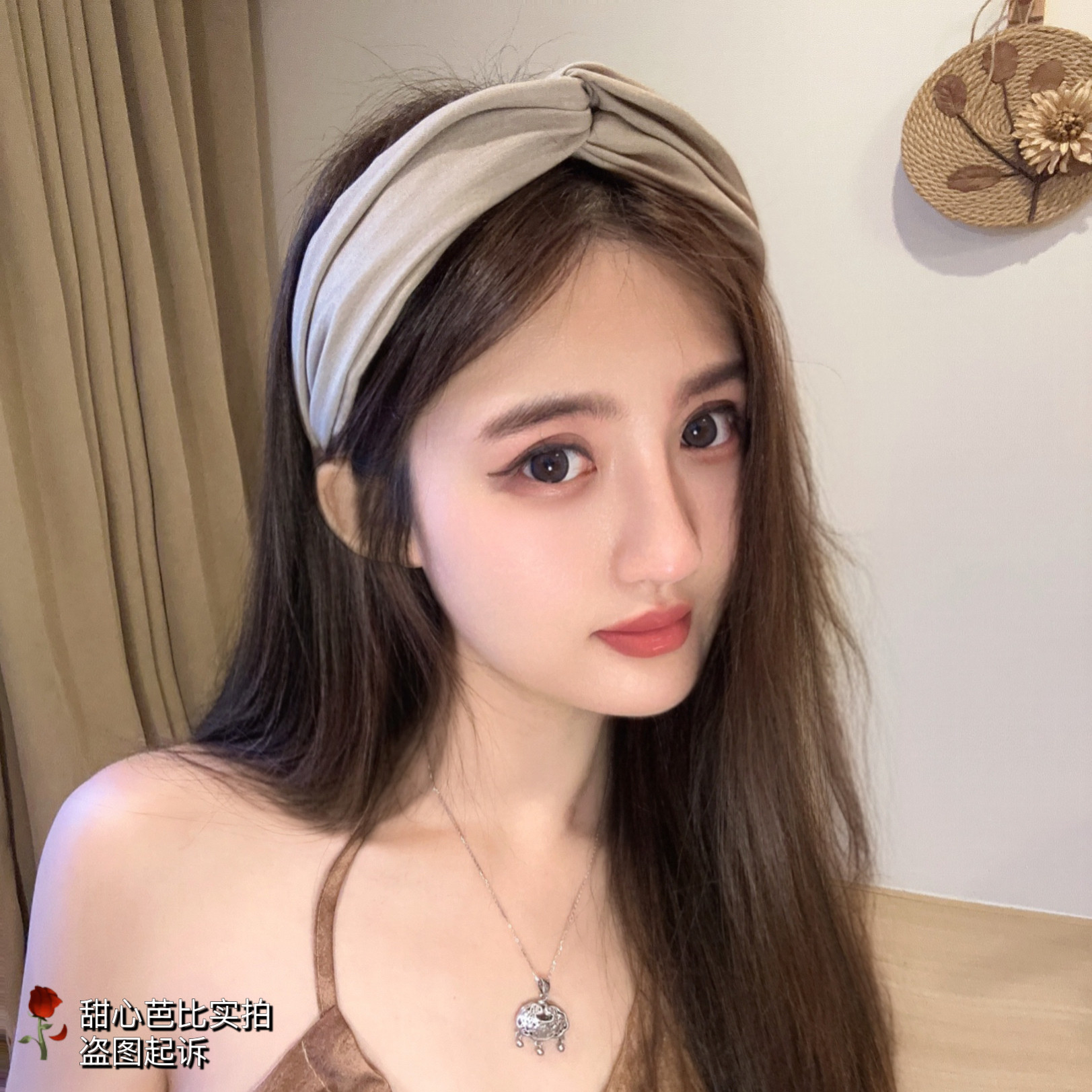 春夏纯色亚麻交叉发箍文艺风发饰发带韩版气质宽边发卡复古蝴蝶结