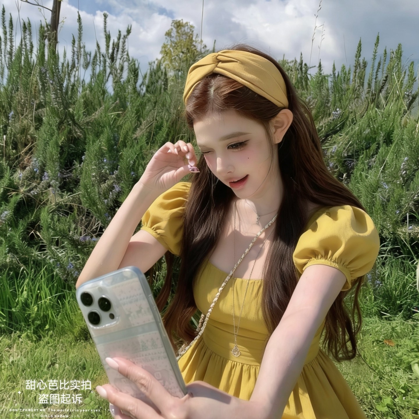 原创亚麻姜黄色交叉发箍文艺风发饰发带韩版气质宽边发卡复古女