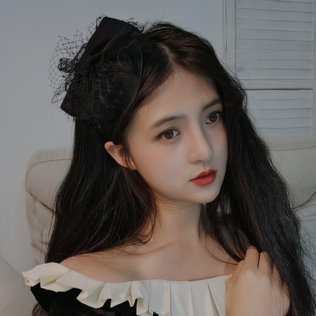 芭比原创复古黑色毛呢小帽子发饰