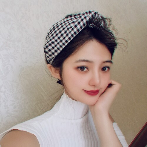 韩版布艺清新气质学院风交叉发带千鸟黑白格子发箍宽边发卡发带女